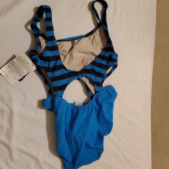 Blue One piece Bathing Suit - Picture 2 of 3